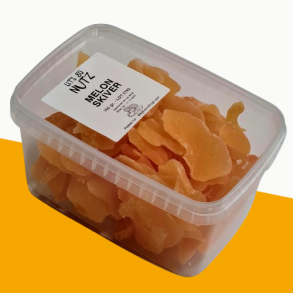 Melon i skiver, dehydreret og kandiseret, 750 gr