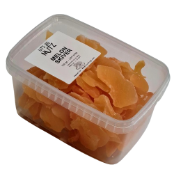Melon i skiver, dehydreret og kandiseret, 750 gr (kan ogs kbes p Nddekurven.dk)