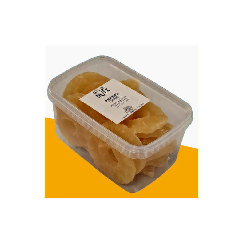 Ananas, trret, i ringe 750 gr