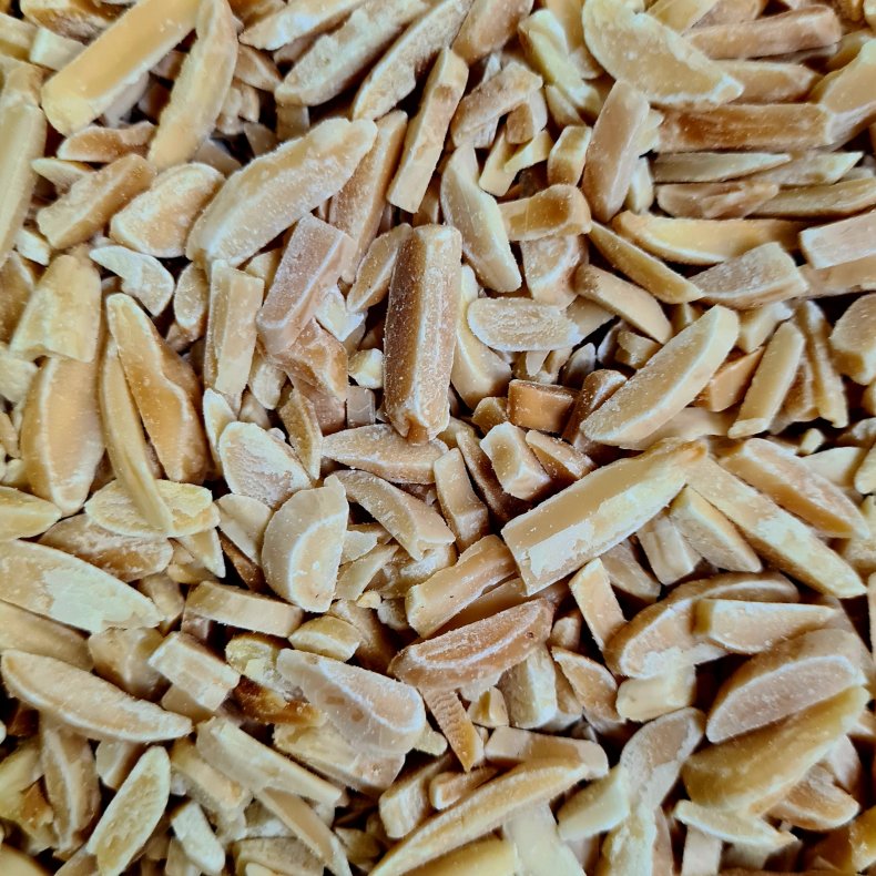 Mandelsplitter, trristet, 800 gr (kan ogs kbes p Nddekurven.dk)