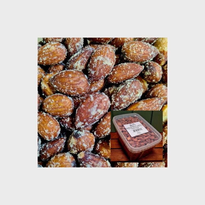 Mandler, ristede og rgede, 1kg (kan ogs kbes p Nddekurven.dk)