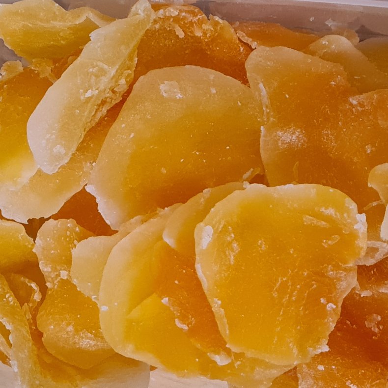 Melon i skiver, dehydreret og kandiseret, 750 gr