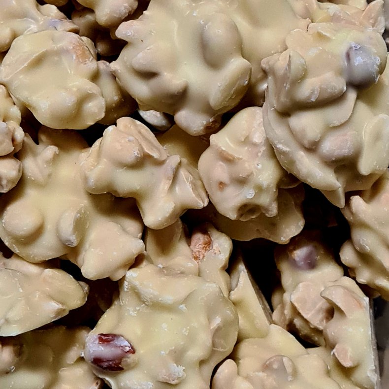 Peanutsbrud, hvid chokolade, 750gr