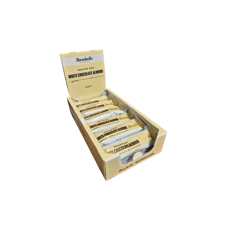 Barebells, White chocolate Almond, 12x55 gr (kan ogs kbes p Nddekurven.dk)