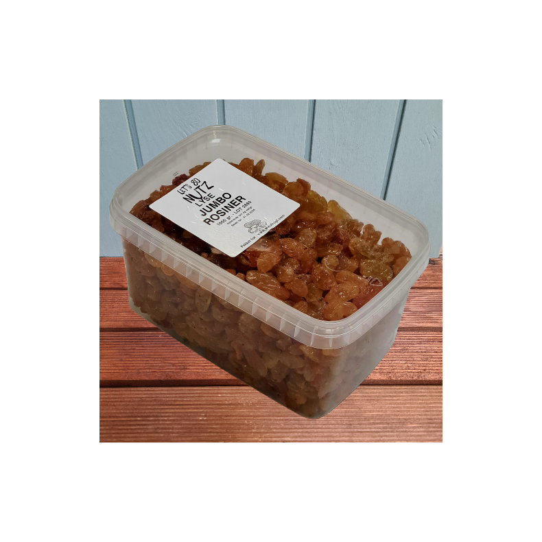 Rosiner, lyse, Jumbo, 1kg (kan ogs kbes p Nddekurven.dk)