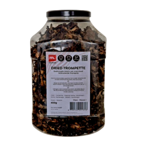T�rret trompetsvampe, 400 gr (kan ogs� k�bes p� N�ddekurven.dk)