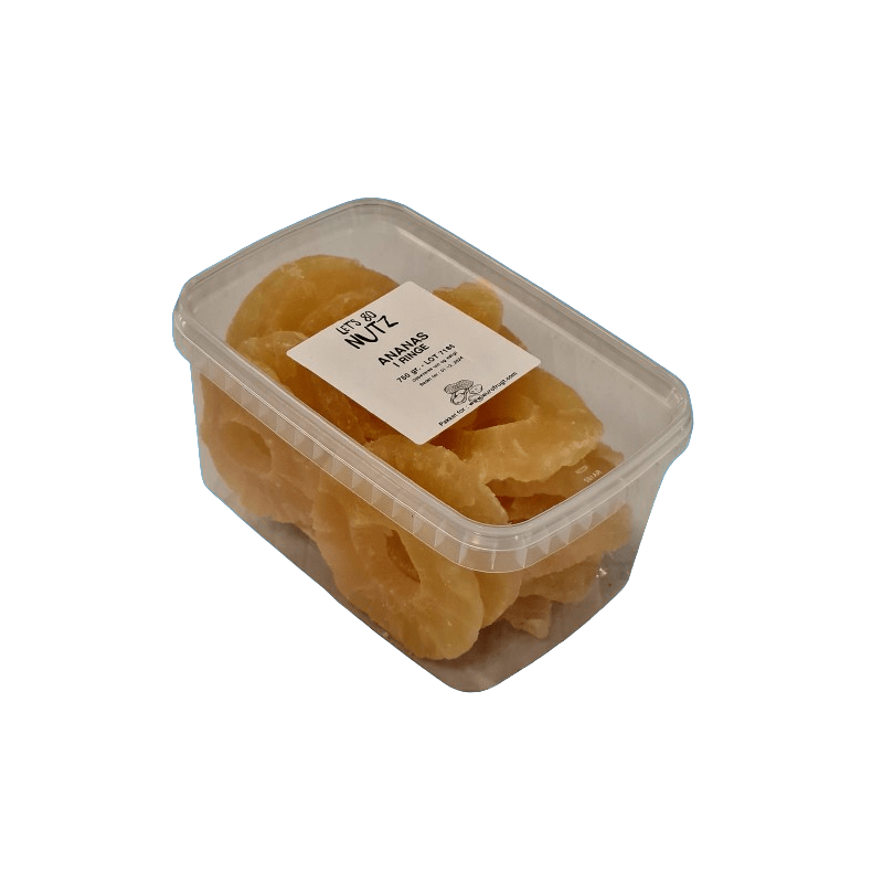 Ananas, trret, i ringe 750 gr